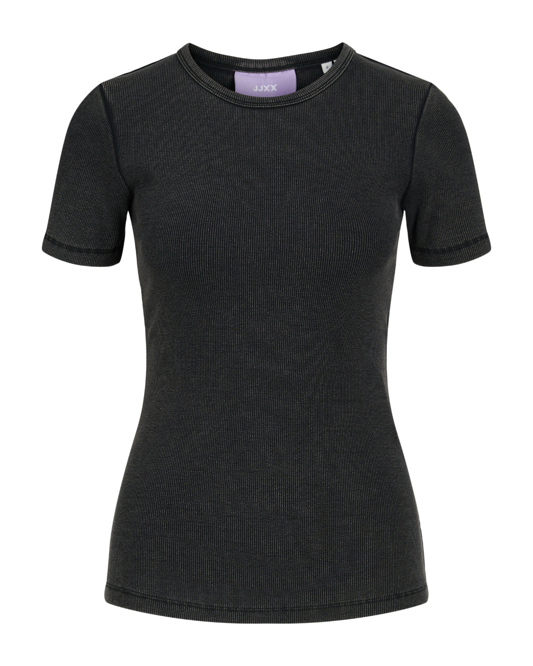 Produktfoto af Frankie t-shirt i vasket sort. På hvid baggrund. Fra by Sofie Sønderby