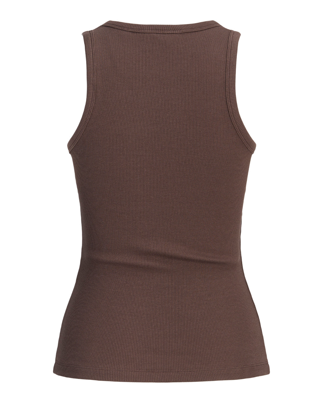 Produktbillede af brun FRIDA top. Set bagfra. Fra BySofieSønderby