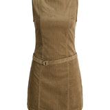 GELLY fløjlskjole, brun