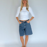 GEORGINA bermuda shorts, blå