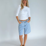 GEORGINA bermuda shorts, ljusblå