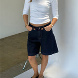 GEORGINA bermuda shorts, mörkblå