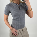 HADLEY polo sticka, grå