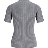 Produktbillede af grå HADLEY polo. Set bagfra. Fra BySofieSønderby