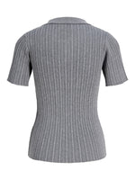 Produktbillede af grå HADLEY polo. Set bagfra. Fra BySofieSønderby