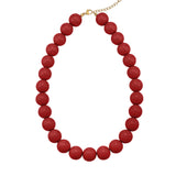 HANNA pärlhalsband, röd