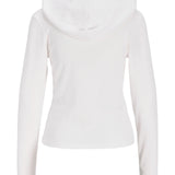 Produktbillede af HENNA hood i hvid. Set bagfra. Fra BySofieSønderby