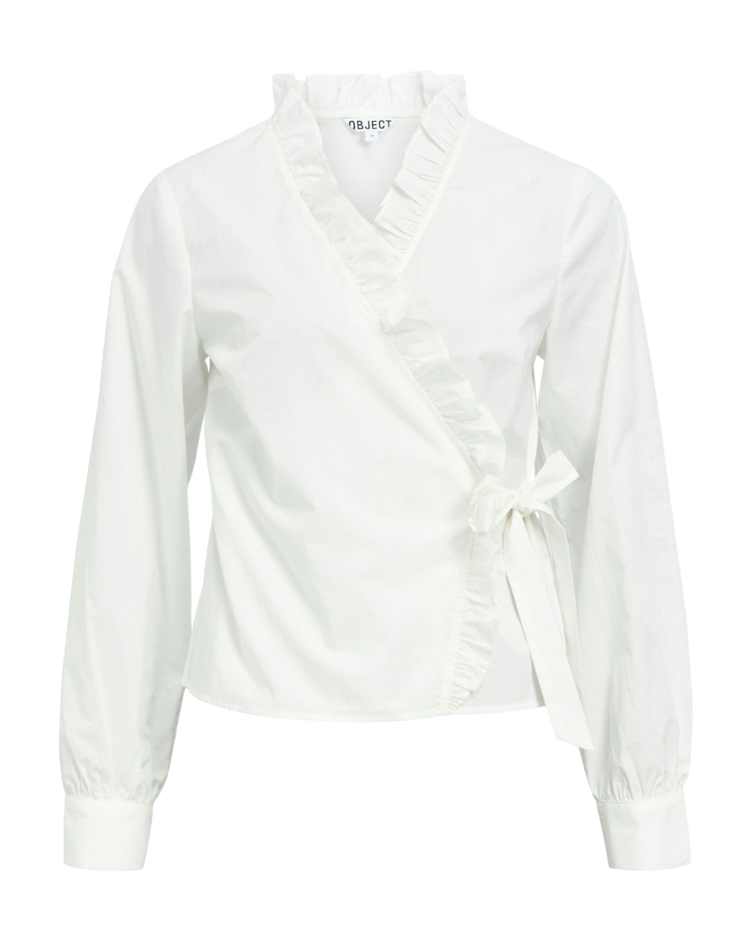 Produktbillede af hvid HOPE bluse. Set forfra. BySofieSønderby.