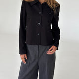 LISA kort blazer, svart