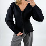 INDY fitted cardigan, svart