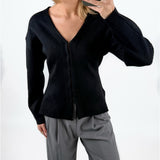 INDY fitted cardigan, svart