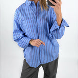 JAMIE skjorte, blå/bordeaux