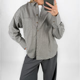 JAMIE skjorta, rutigt vit/brun