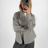 JAMIE skjorta, rutigt vit/brun