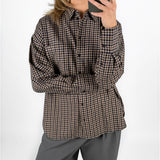 JAMIE skjorte, ternet brun/sort