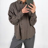 JAMIE skjorte, ternet brun/sort