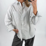 JAMIE skjorte, hvid/lyseblå