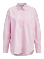 Produktbillede af pink JAMIE skjorte. Set forfra. BySofieSønderby.