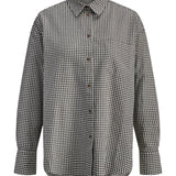 JAMIE skjorta, rutigt vit/brun