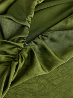 Detaljebillede af grøn JANE kjole. BySofieSønderby.