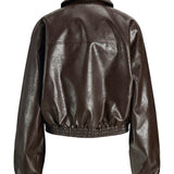 Produktbillede af brun JODY jakke. Set bagfra. BySofieSønderby.