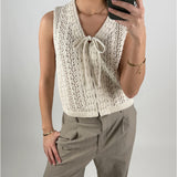 JOLIN sticka topp, beige