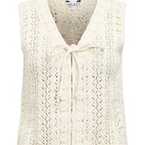 Produktbillede af creme farvet JOLIN top. Set forfra. Fra BySofieSønderby