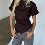 KATALINA boatneck top, brun
