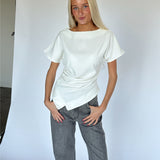 KATALINA boatneck top, brun