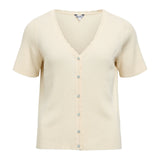 Produktbillede af creme farvet KELLY t-shirt. Set forfra. Fra BySofieSønderby