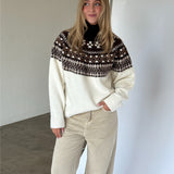 KRISTIN långärmad sticka, creme