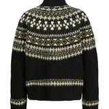 Produktbillede af sort KRISTIN striktrøje. Set bagfra. Fra BySofieSønderby.