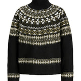 Produktbillede af sort KRISTIN striktrøje. Set forfra. Fra BySofieSønderby.