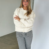LACEY sticka cardigan, creme