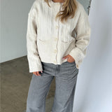LACEY sticka cardigan, creme