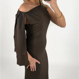 LILJA maxi kjole, brun