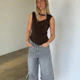 LINA topp, brun