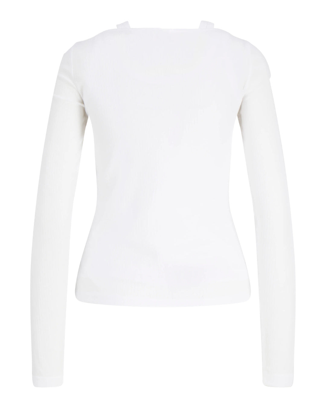 Produktbillede af hvid LISA bluse. Set bagfra. Fra BySofieSønderby