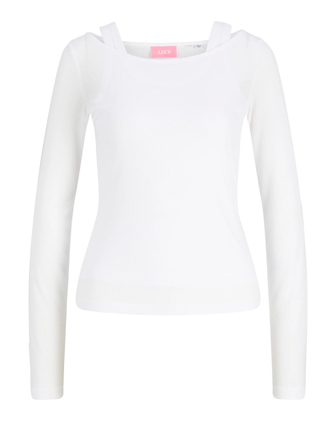 Produktbillede af hvid LISA bluse. Set forfra. Fra BySofieSønderby