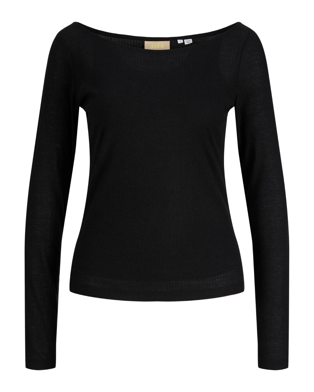 Produktbillede af sort LISA bluse. Set forfra. Fra BySofieSønderby