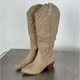 MABEL suede støvler, beige