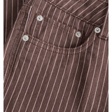 Detaljebillede af brun/lyserød MADDY bukser. Fra BySofieSønderby.