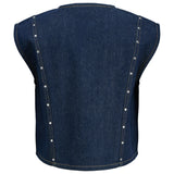 MAE denim top, mørkeblå