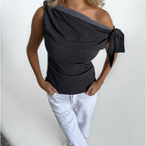 MAISIE off shoulder top, grå