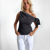 MAISIE off shoulder top, grå