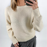 REYNARD långärmad sticka, brun