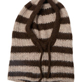 MILU balaclava, randig brun/beige