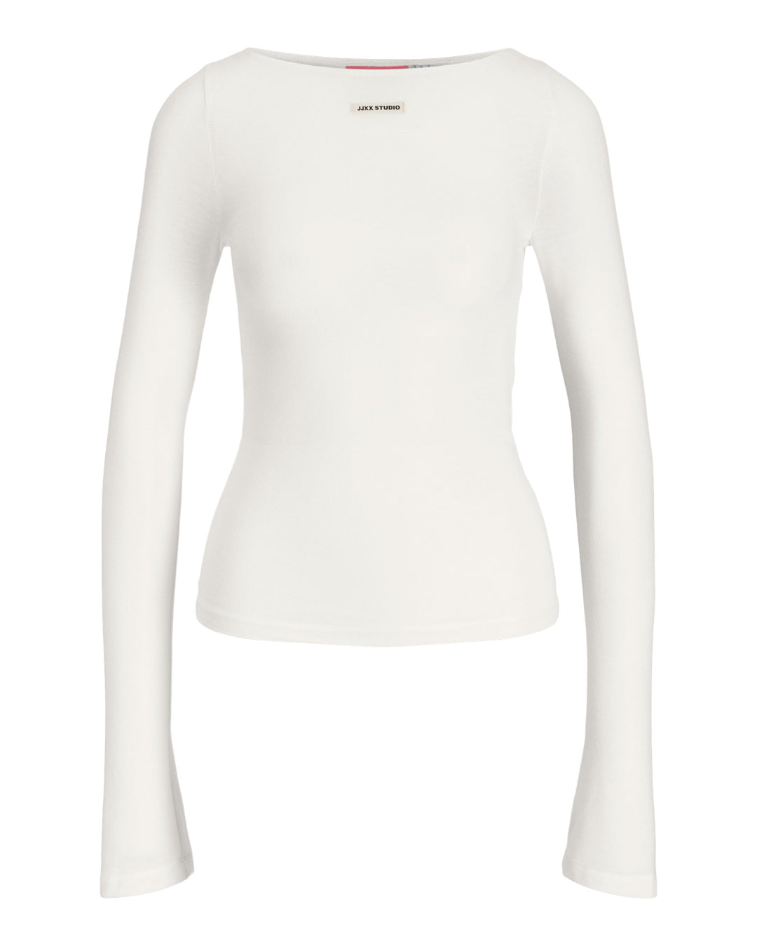 Produktbillede af hvid MINA bluse. Set forfra. Fra BySofieSønderby