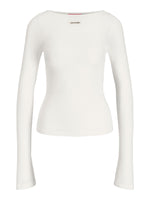 Produktbillede af hvid MINA bluse. Set forfra. Fra BySofieSønderby
