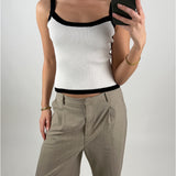 MOLLY topp, vit/svart